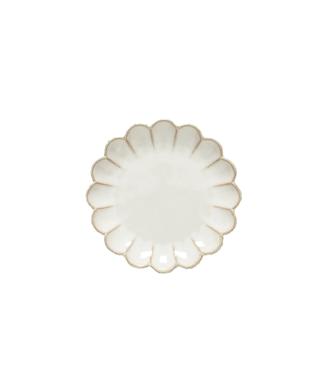 Marrakesh Blanc - Recycled Clay Scalloped Appetizer Plate - Faire Living Group Inc.