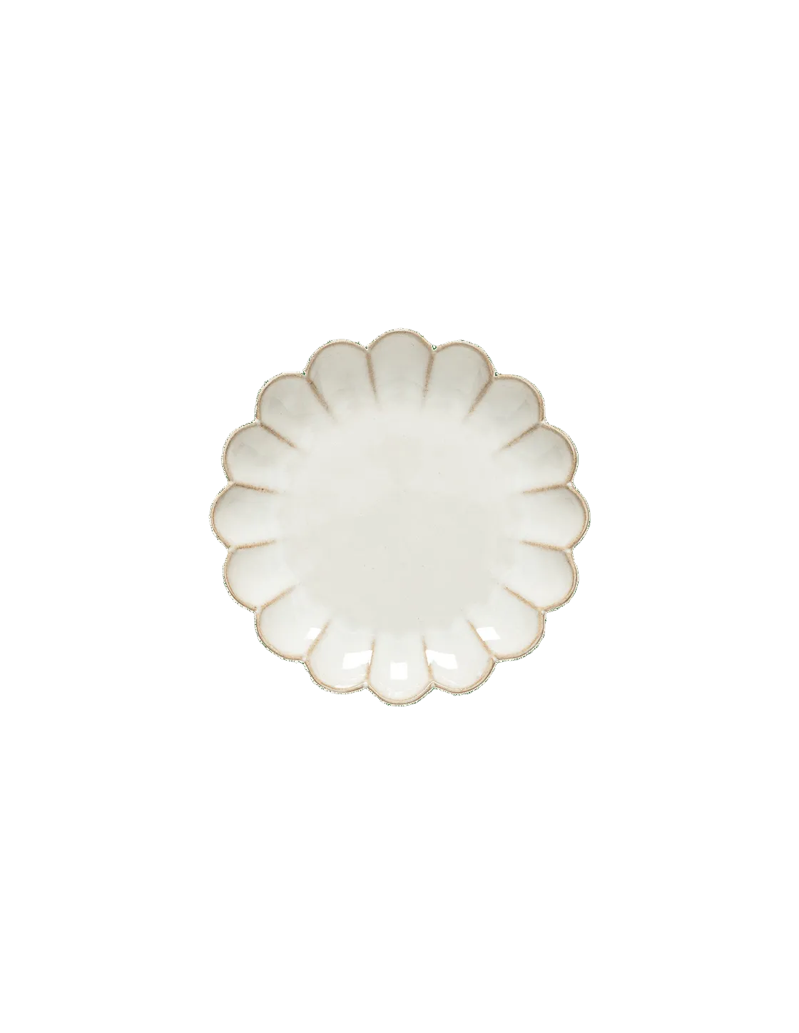 Marrakesh Blanc - Recycled Clay Scalloped Appetizer Plate - Faire Living Group Inc.