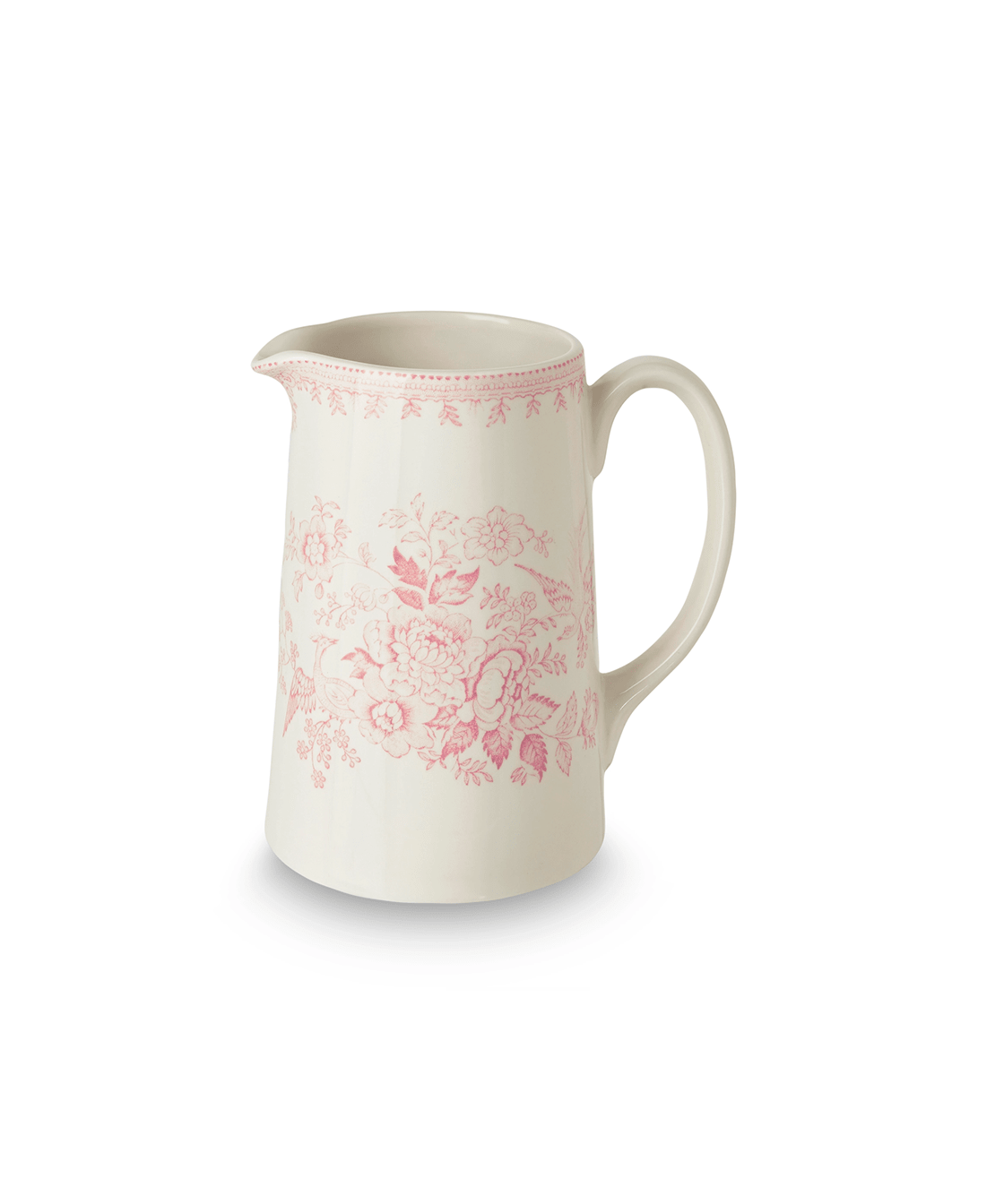Pink Asiatic Pheasants Medium Tankard Jug - Faire Living