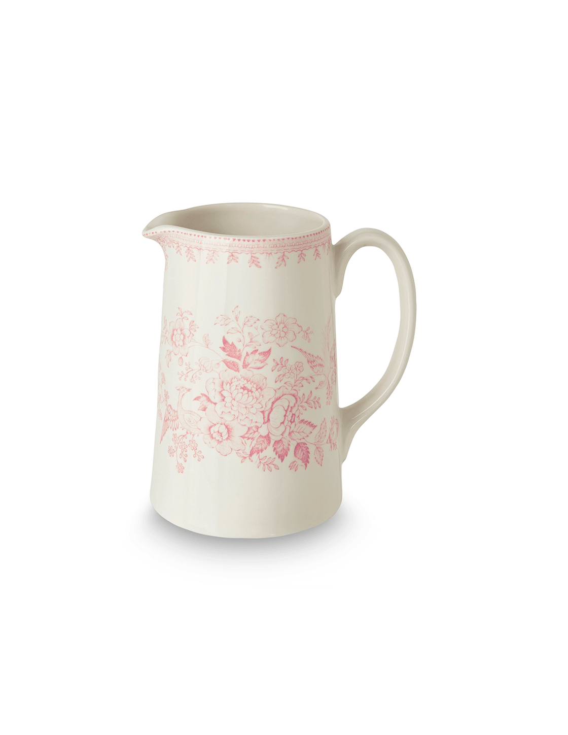 Pink Asiatic Pheasants Medium Tankard Jug - Faire Living