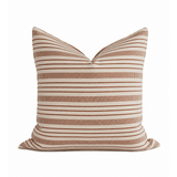 Chocolate Stripe Handwoven Cotton Cushion
