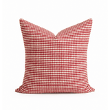 20" Red Gingham Handwoven Cotton Cover