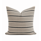 Black Stripe Handwoven Cotton Cushion