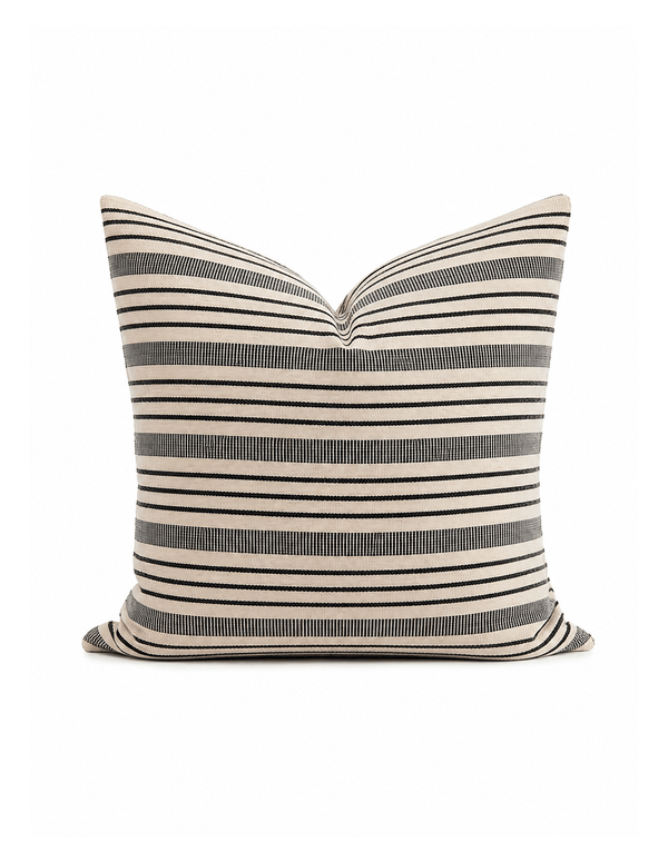 Black Stripe Handwoven Cotton Cover