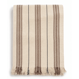 Chocolate Stripe Organic Cotton Handwoven Throw
