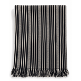 Black Stripe Organic Cotton Handwoven Throw