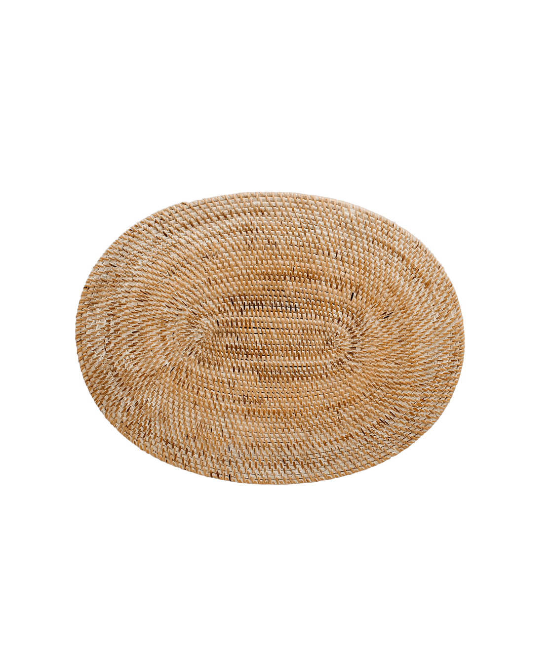 Whitewashed Oval Rattan Placemat - Faire Living