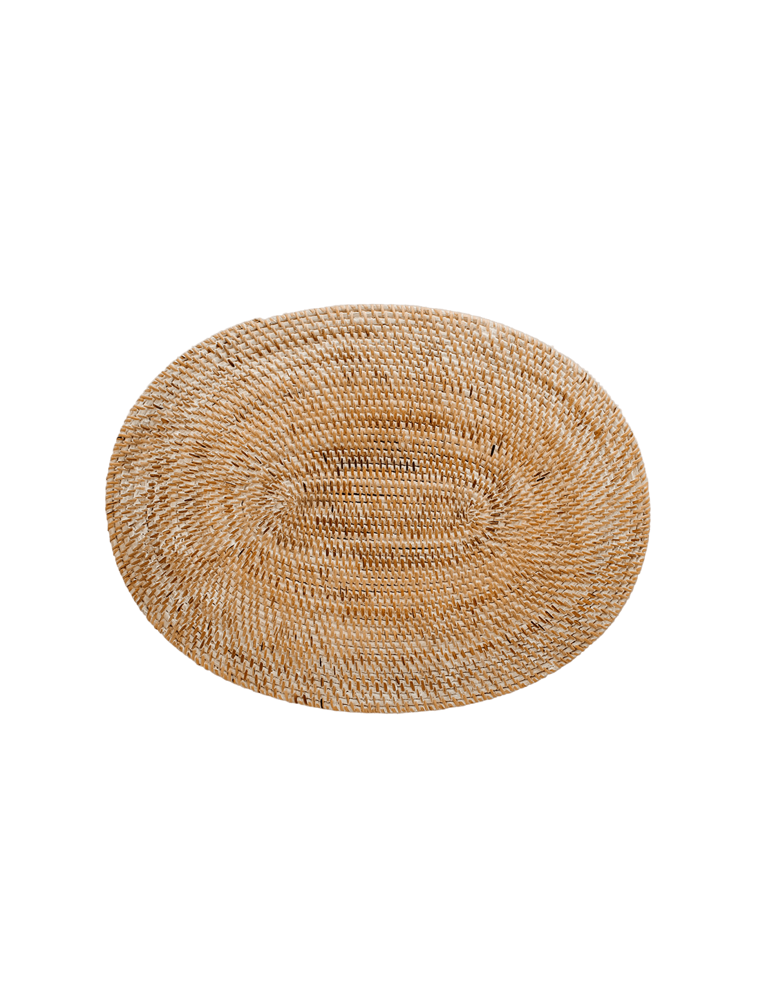 Whitewashed Oval Rattan Placemat - Faire Living