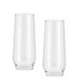 Clear Recycled Handblown Flute Set