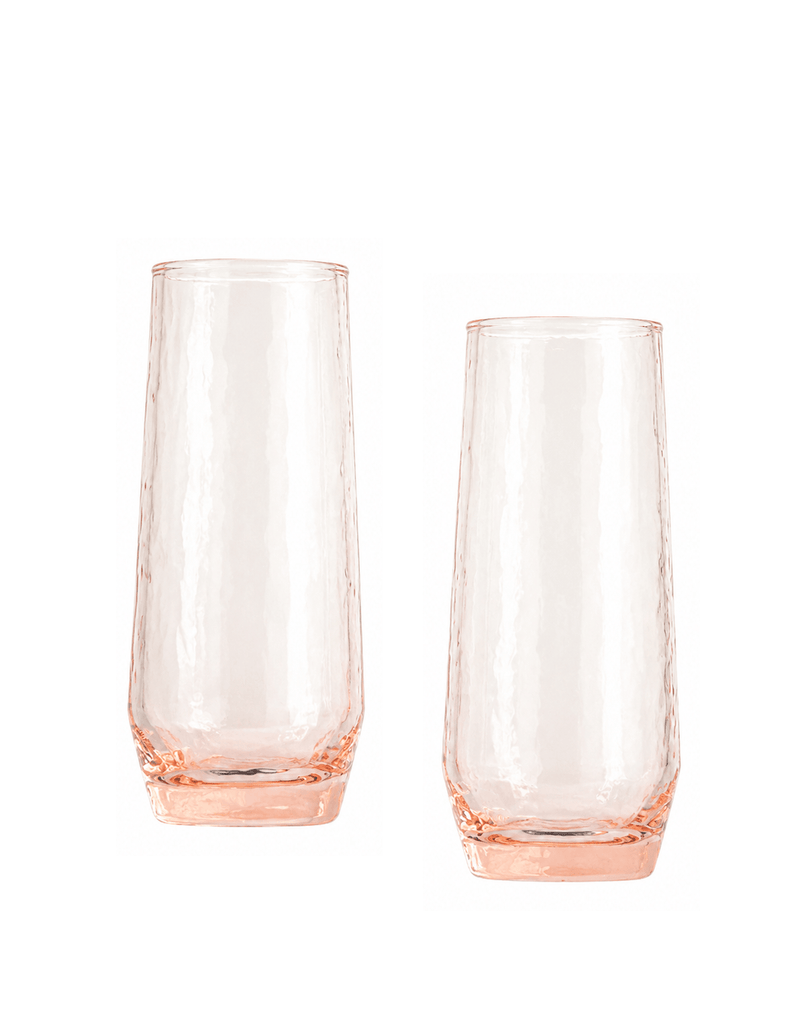 Rose Recycled Handblown Flute Set