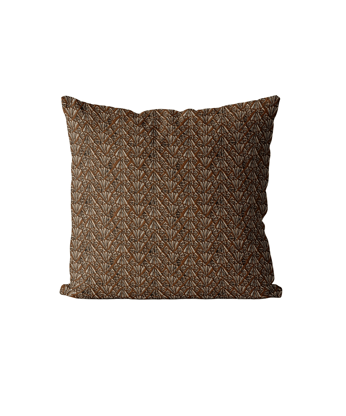 Rust Geometric Cushion Cover | Organic Cotton Linen - Faire Living