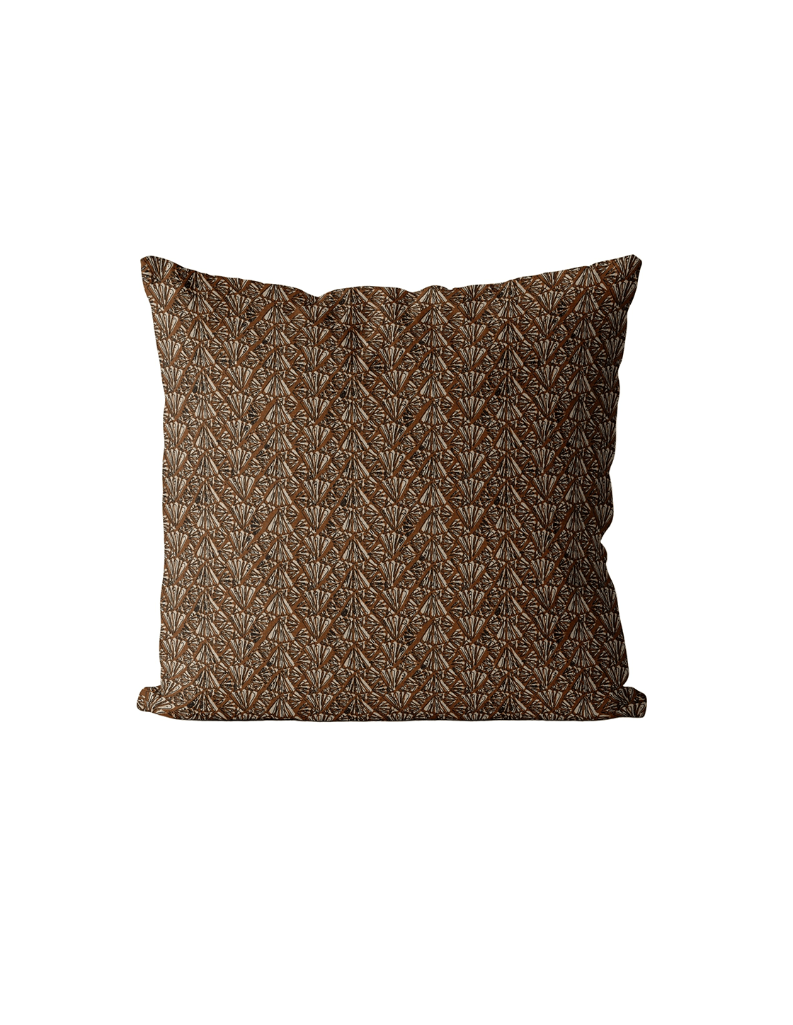 Rust Geometric Cushion Cover | Organic Cotton Linen - Faire Living