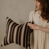 Chocolate Stripe Handwoven Cotton Cover