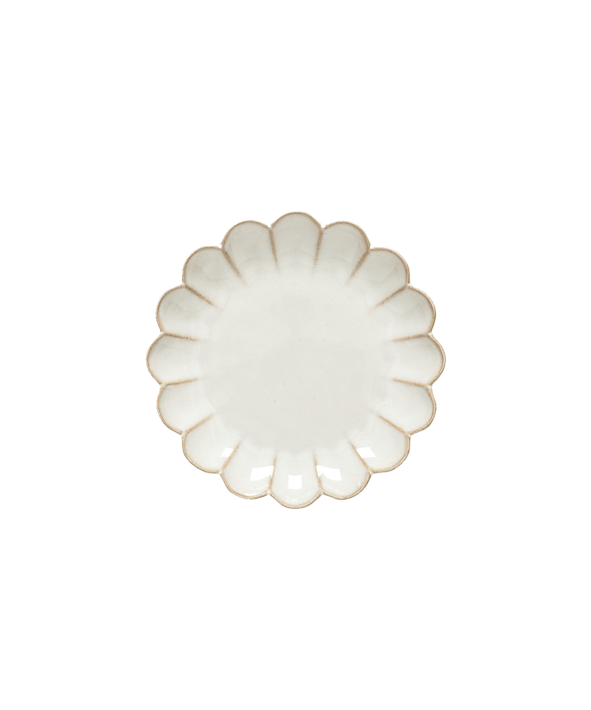 Marrakesh Blanc - Recycled Clay Scalloped Salad/Dessert Plate - Faire Living Group Inc.