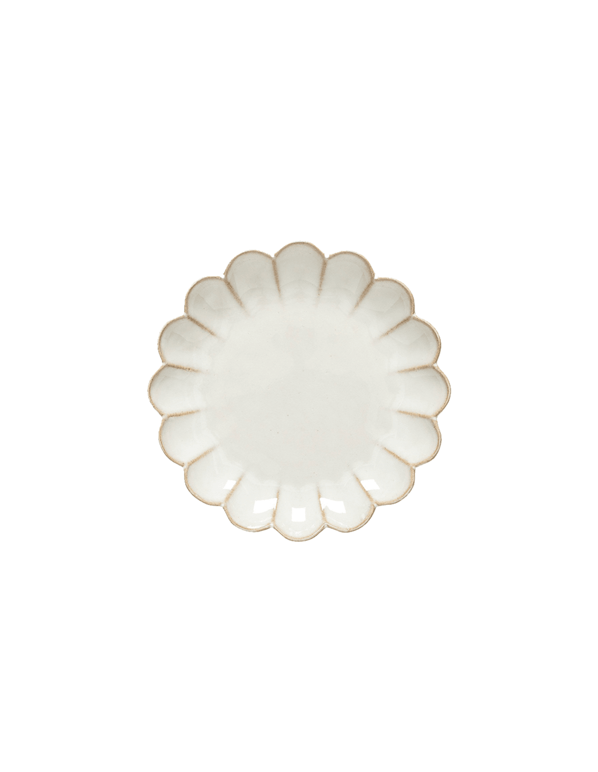 Marrakesh Blanc - Recycled Clay Scalloped Salad/Dessert Plate - Faire Living Group Inc.
