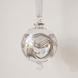 Hand-blown clear glass bauble painted with silver platinum garlands, made in Old Cairo, Egypt