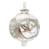 Silver Garland Egyptian Glass Ornament 3.4"