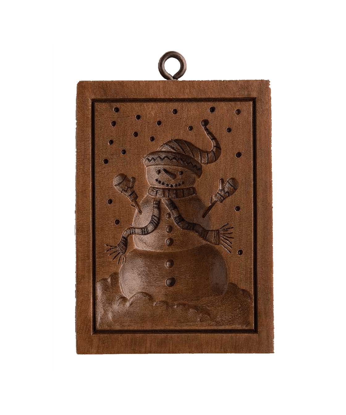 German Springerle Frosted Snowman Mold - Faire Living