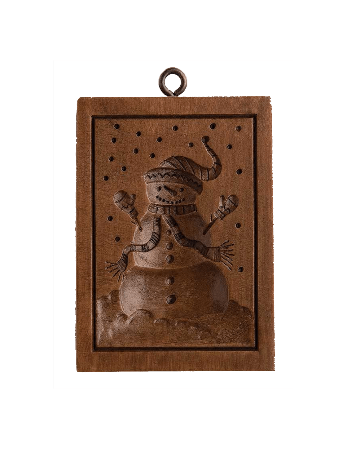 German Springerle Frosted Snowman Mold - Faire Living