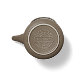 Brown Japanese Porcelain Teapot with Metal Handle and Mesh Strainer - Faire Living