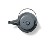 Indigo Japanese Porcelain Teapot with Metal Handle and Mesh Strainer - Faire Living