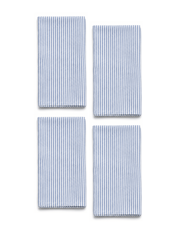 Cornflower Stripe Cotton Napkin Set