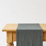 Forest Green Linen Table Runner