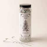 Silver Victorian-style Christmas tree tinsel in twisted tin-plated steel, made in Lancaster, Ontario