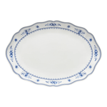 Filet Large Blue Floral Oval Platter - Faire Living