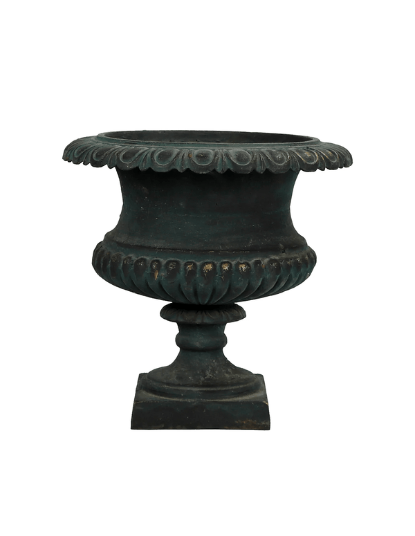 Victoria Scalloped Iron Urn - Faire Living