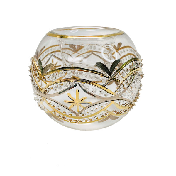 Gold & Silver Egyptian Votive Holder 4"