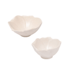 White Porcelain Flower Snack Bowls - Faire Living