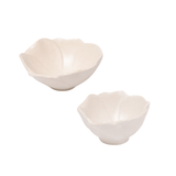 White Porcelain Flower Snack Bowls - Faire Living