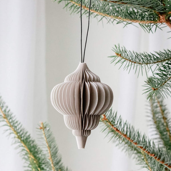 Folded Cotton Ornament in Silver Jewel