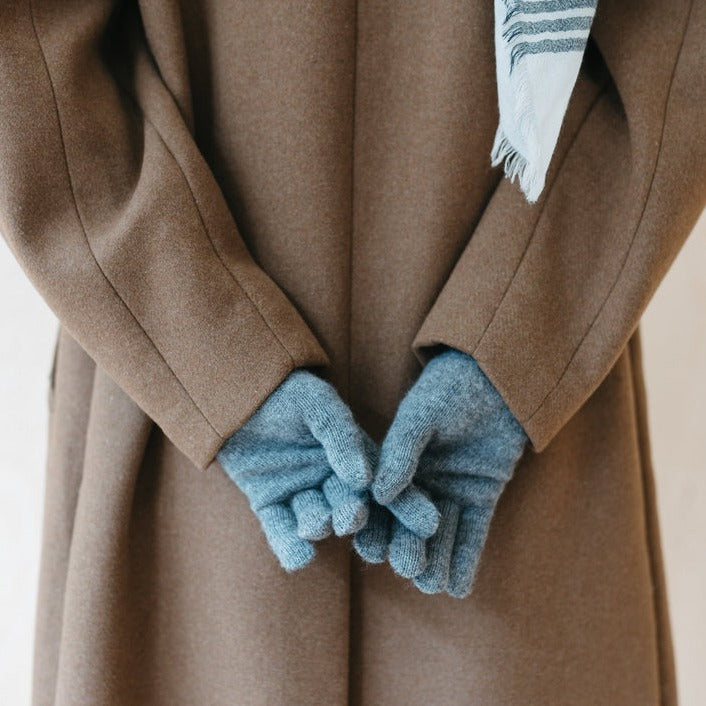 Charcoal Melange Cashmere & Merino Gloves