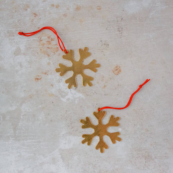 Pure Brass Snowflake Ornaments