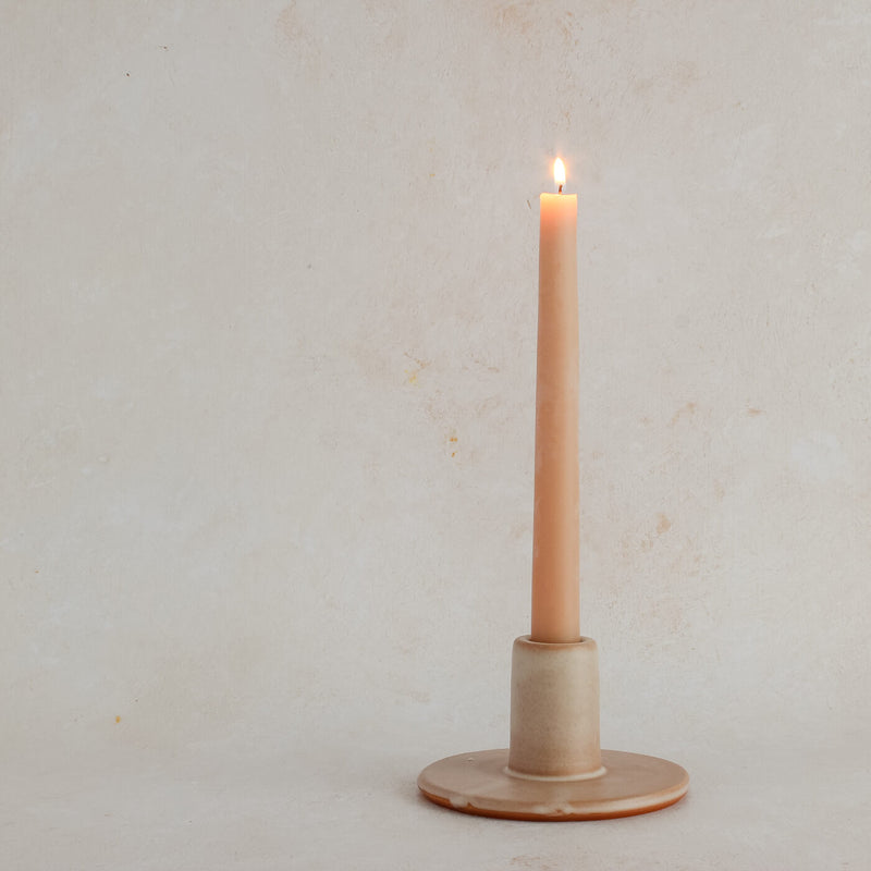 Eliana Terracotta Pedestal Candlesticks