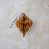 Folded Cotton Ornament in Camel Jewel