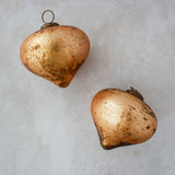 4" Gold Foil Glass Droplet Ornament