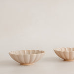 Scalloped Edge Pottery Serving Bowls by Marumitsu Poterie