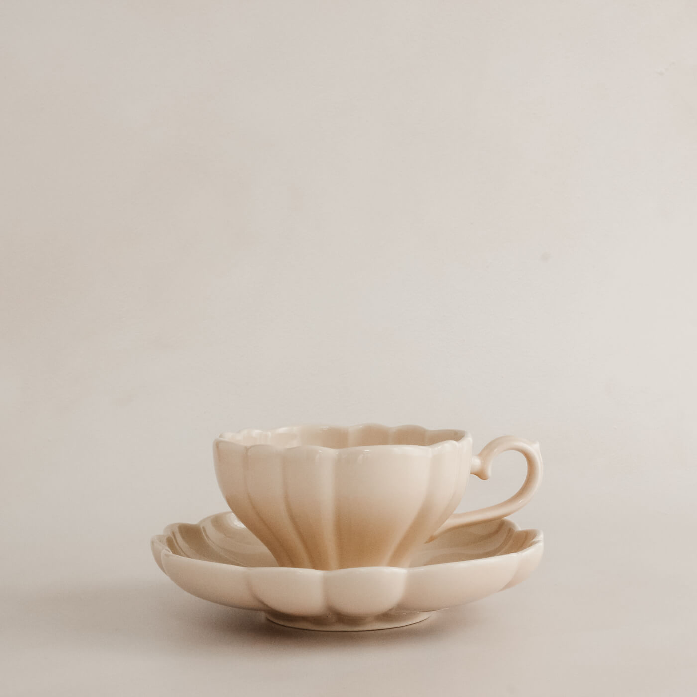 Pink Bouquet Teacup & Saucer by Marumitsu Poterie of Japan