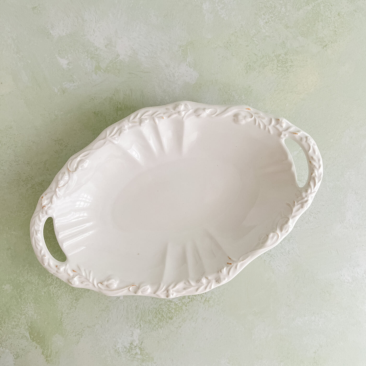 Japanese Porcelain Floral Serving Bowl