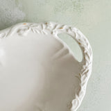 White Porcelain Floral Serving Bowl