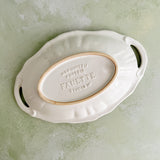 White Porcelain Floral Serving Bowl