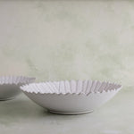 Girasole Grey Floral Serving Bowl - Faire Living