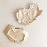 Magnolia Blossom Plate in Matte Cream
