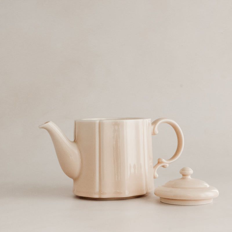 Pink Porcelain Teapot by Marumitsu Poterie of Japan