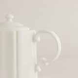 White Japanese Porcelain Teapot by Marumitsu Poterie of Japan