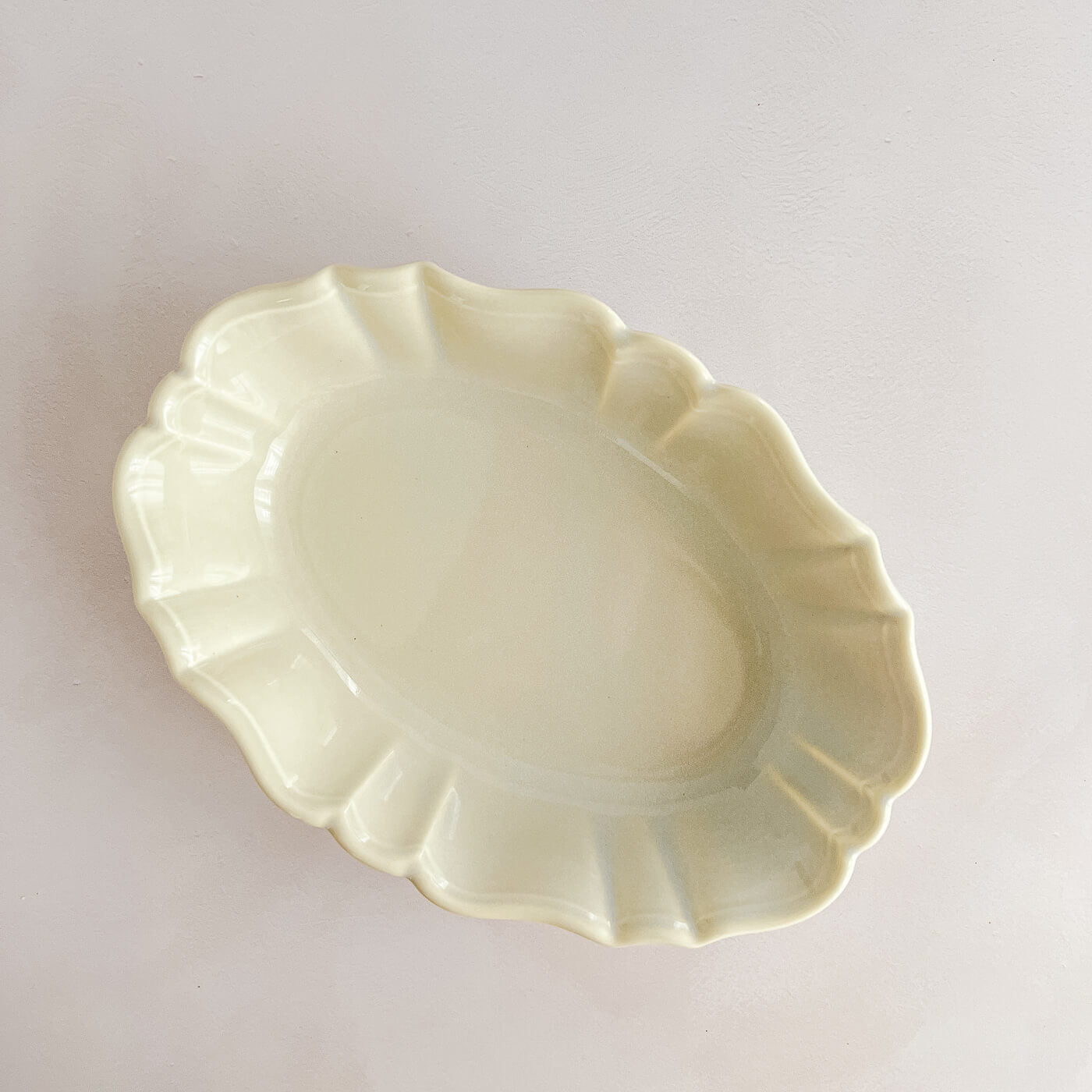 Rakott Scalloped Porcelain Baking Dish by Marumitsu Poterie of Japan