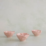 Pink Porcelain Flower Snack Bowls